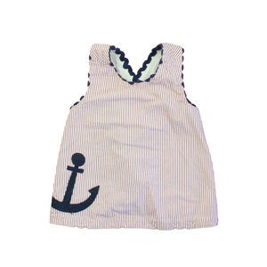 Wish Kingdom Girls Red | White | Navy Anchor Blouse size: 12-18 Months
